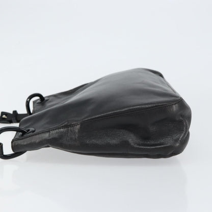 Prada Vintage Shoulder Bag Leather, BLACK, LEATHER, Shoulder bag