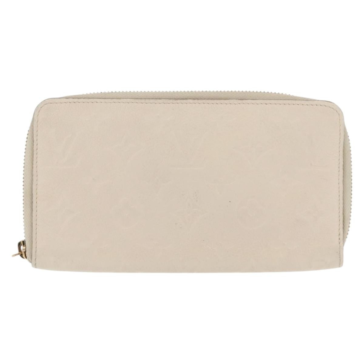 Louis Vuitton Zippy Wallet NM Leather Empreinte, WHITE, LEATHER, Wallets