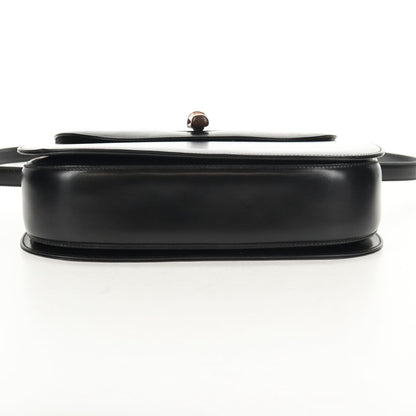 Gucci Vintage Convertible Bamboo Top Handle Bag Leather, BLACK, LEATHER, Handbag