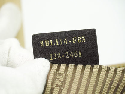 Fendi Chameleon Satchel Leather, BEIGE, LEATHER, Handbag