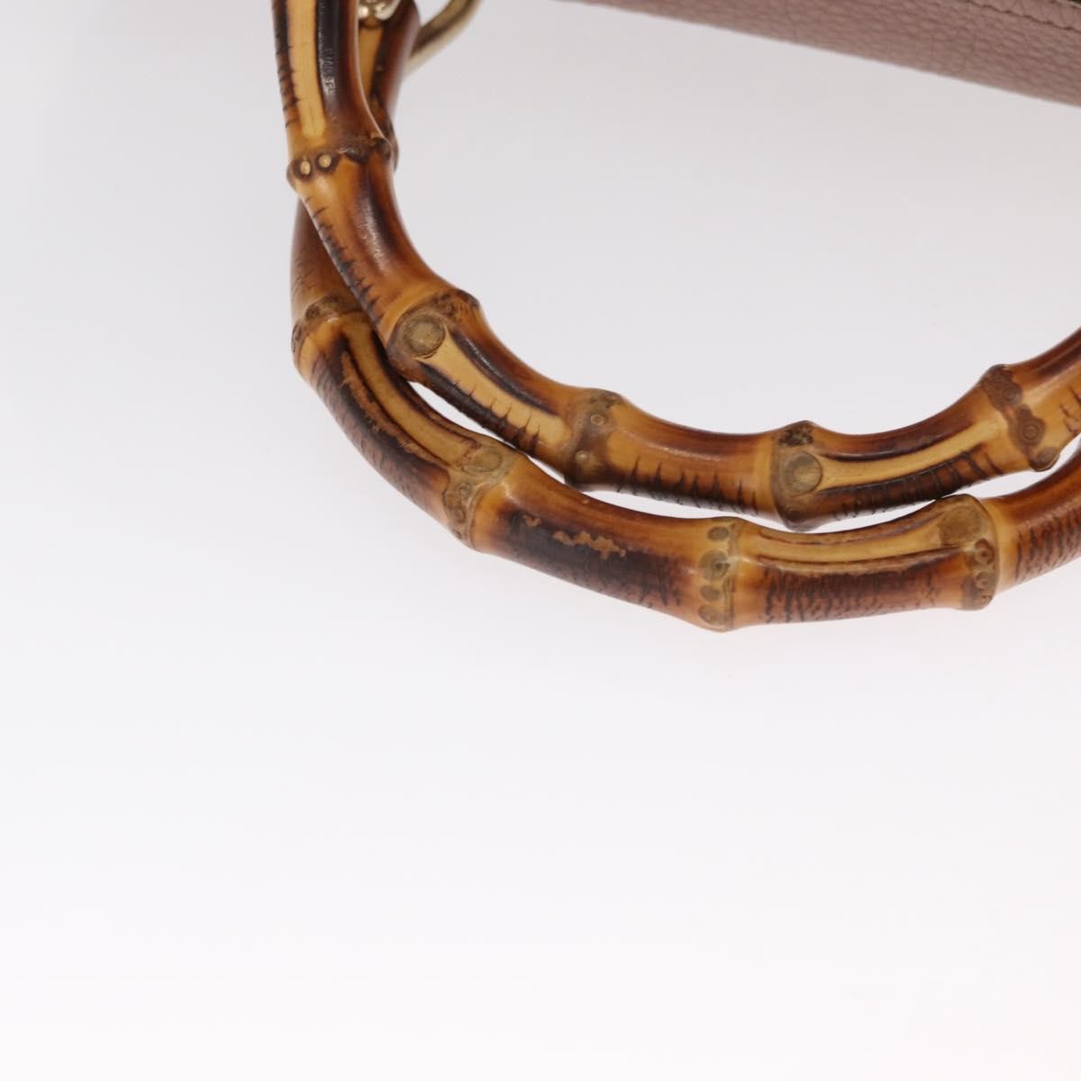 Gucci Bamboo Shopper Tote Leather, PINK, LEATHER, Handbag