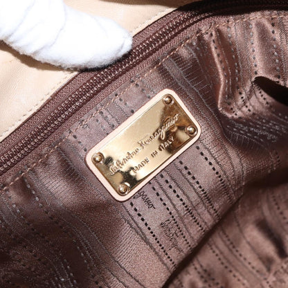 Salvatore Ferragamo Betulla Chain Tote Leather, BEIGE, LEATHER, Tote bag
