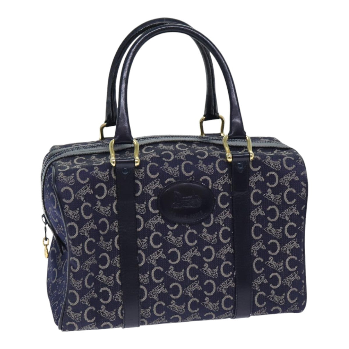 Celine C Sulky Boston bag Canvas, NAVY, CANVAS, Travel bag