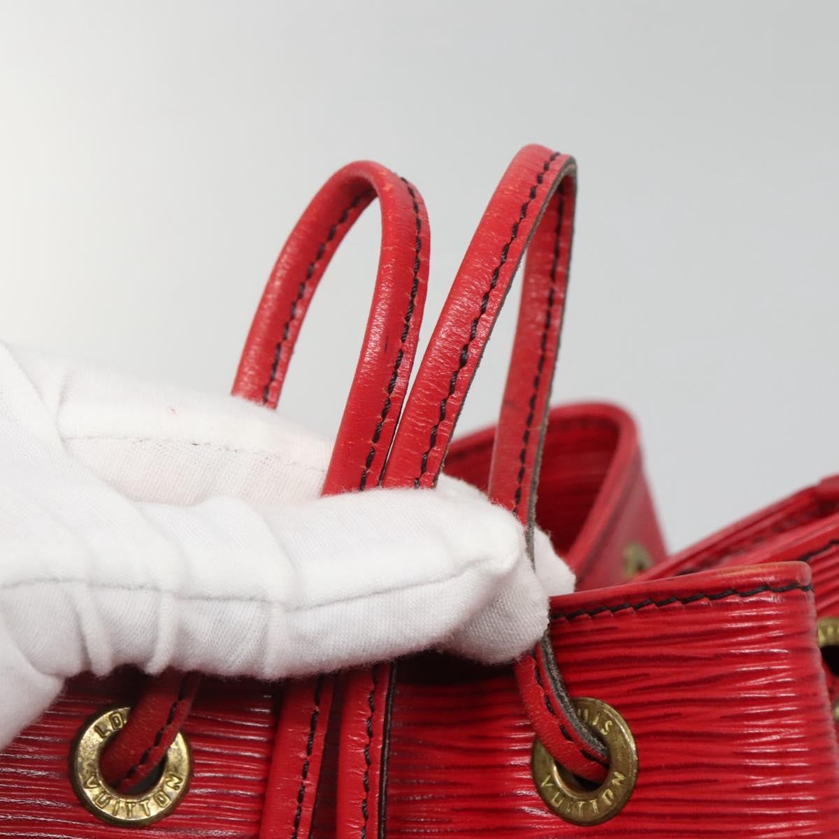 Louis Vuitton Bicolor Petit Noe Handbag Epi Leather, RED, LEATHER, Shoulder bag