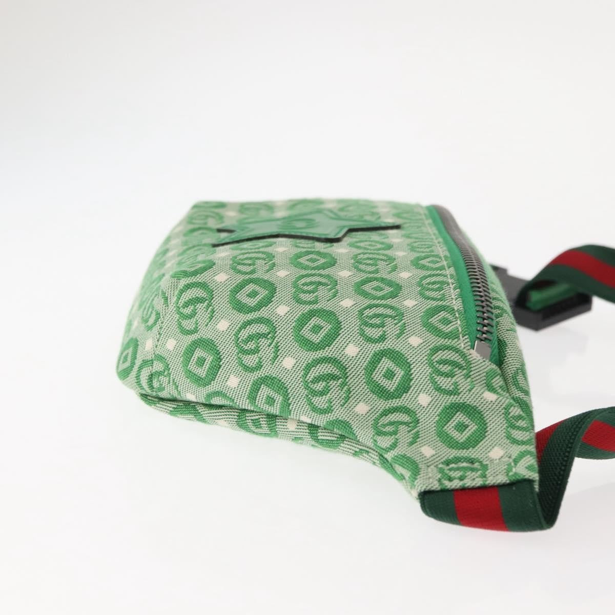 Gucci Waist Pouch Belt Bag GG Canvas, GREEN, CANVAS, Clutche & pouche