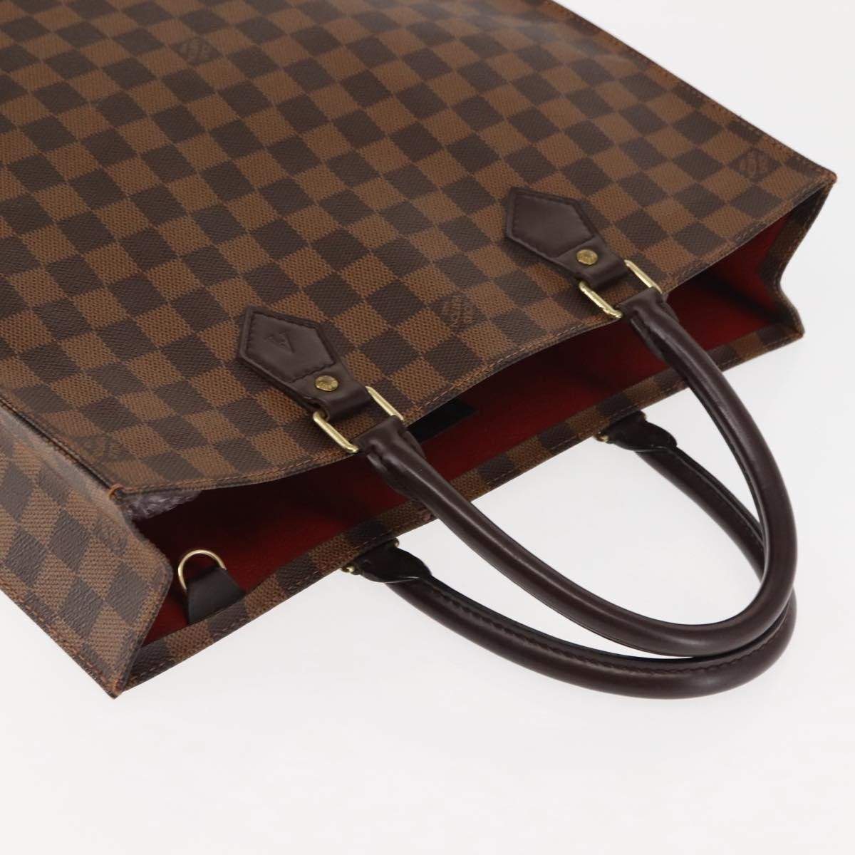 Louis Vuitton Sac Plat Bag Damier, BROWN, CANVAS, Handbag