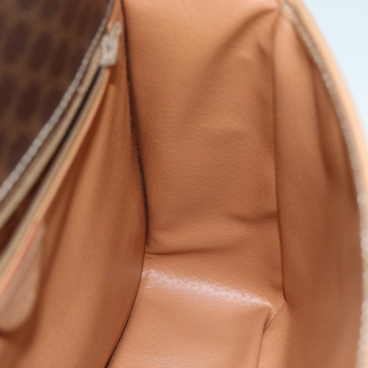 Celine Macadam Shoulder Bag PVC Leather, BROWN, CANVAS, Shoulder bag