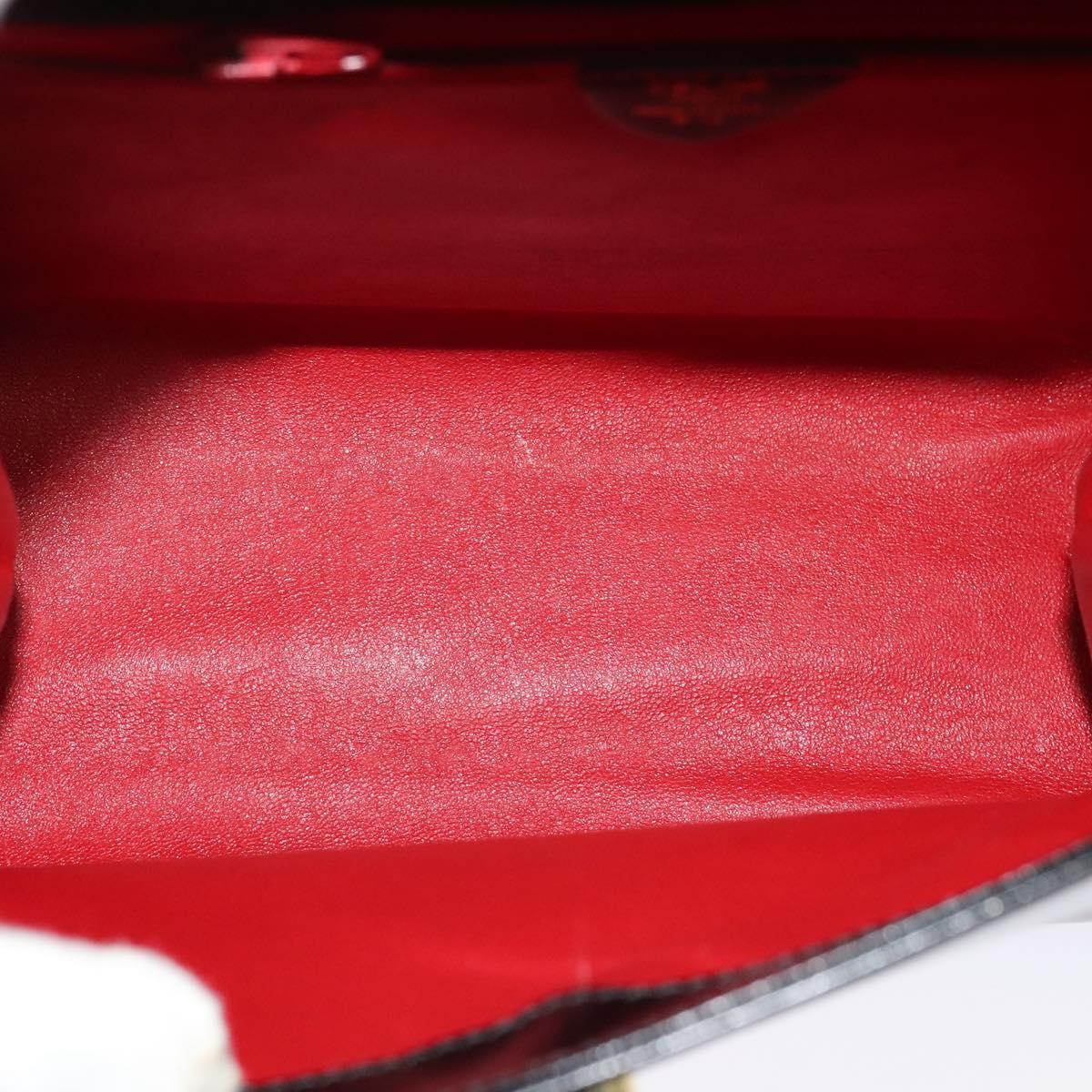 Celine Gancini Handbag Leather, BLACK, LEATHER, Handbag