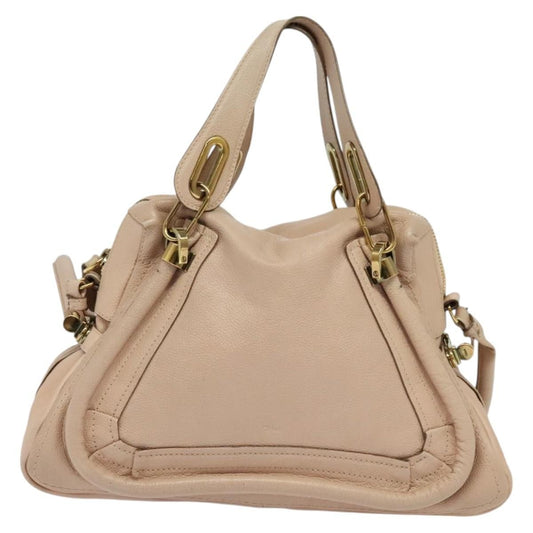Chloe Paraty Handbag Quilted Leather, BEIGE, LEATHER, Handbag