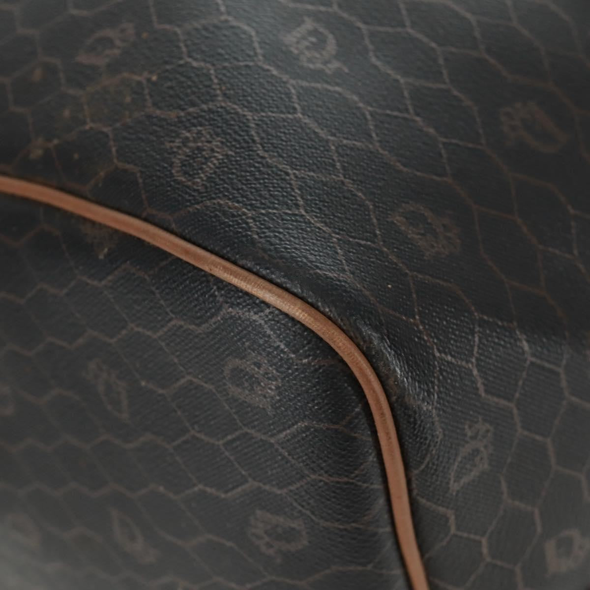 Christian Dior Vintage Honeycomb Boston bag Canvas and Leather, BLACK, CANVAS, Travel bag