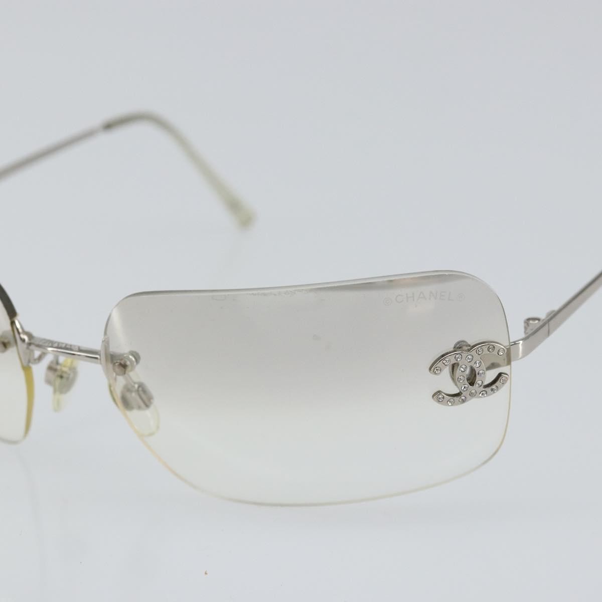 Chanel Logo CC Sunglasses Metal, SILVER, METAL, Sunglasse