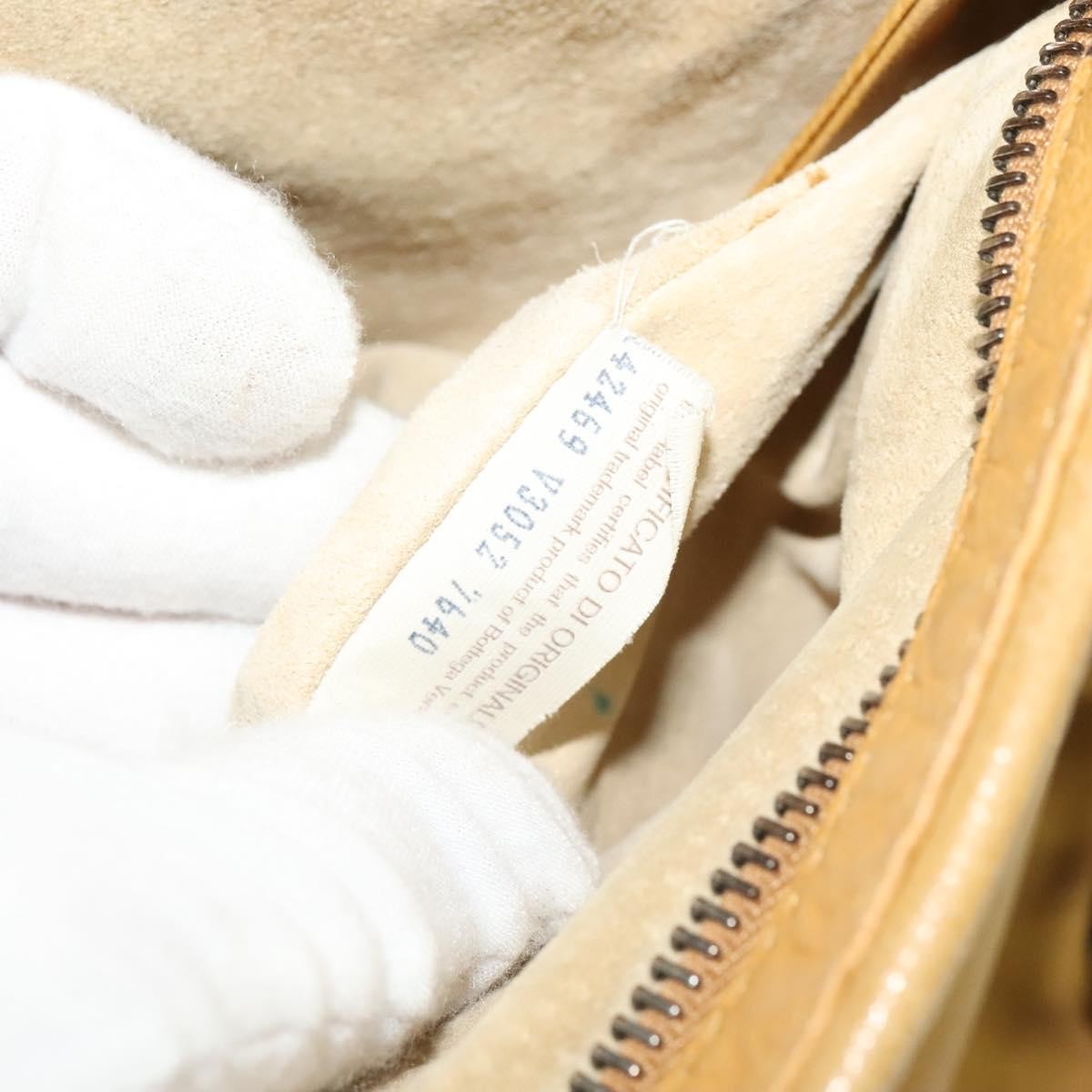 Bottega Veneta Chain Link Shoulder Bag Leather with Intrecciato, YELLOW, LEATHER, Shoulder bag