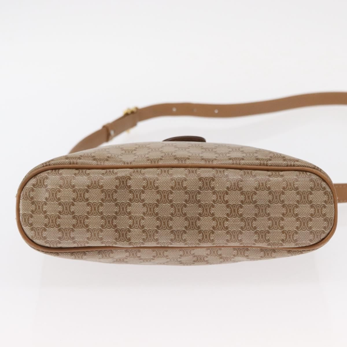 Celine Vintage Macadam Shoulder Bag Canvas, BEIGE, CANVAS, Shoulder bag