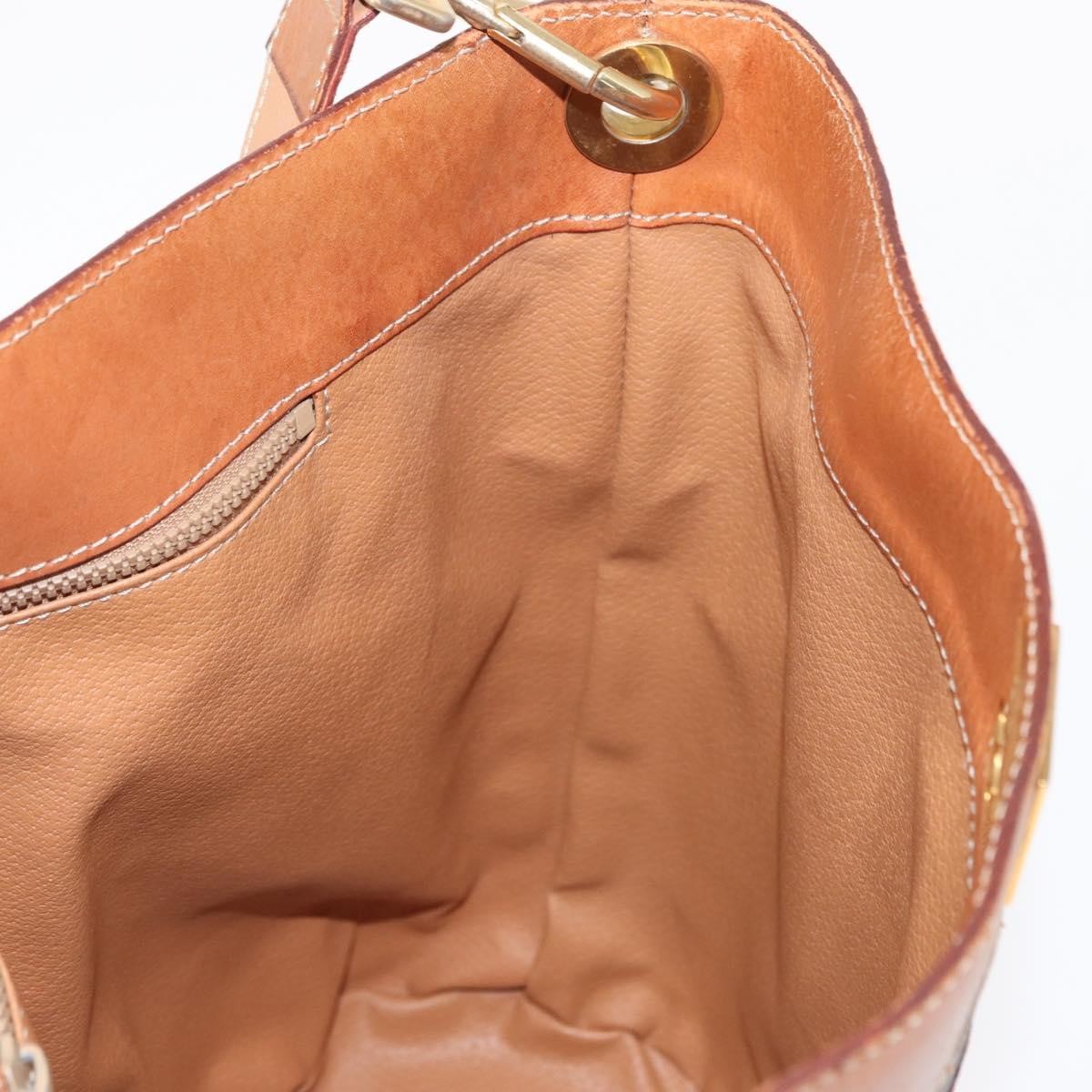 Celine Vintage Macadam Shoulder Bag Canvas and Leather, BROWN, CANVAS, Shoulder bag