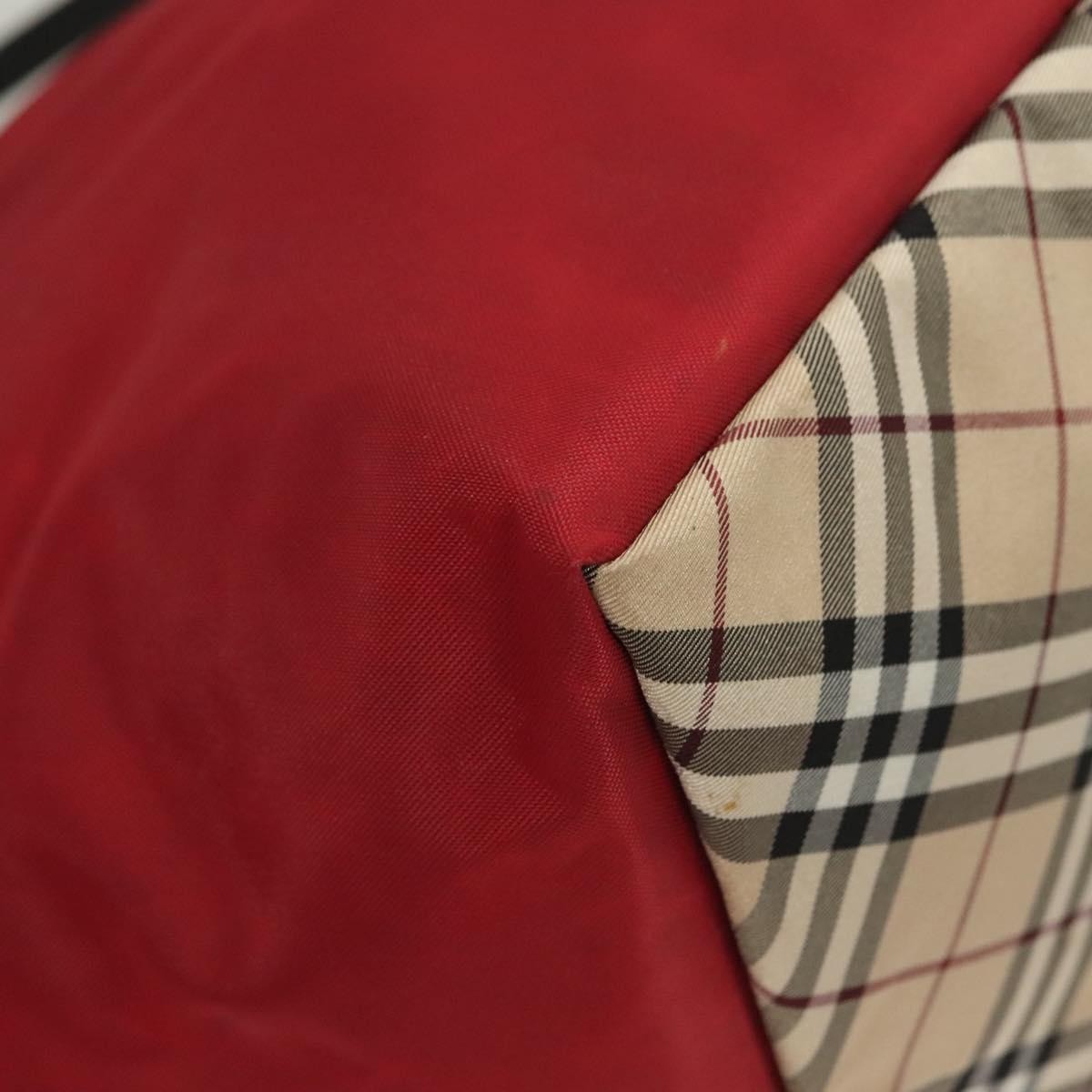 Burberry Nova Check Tote Nylon, RED, NYLON, Tote bag