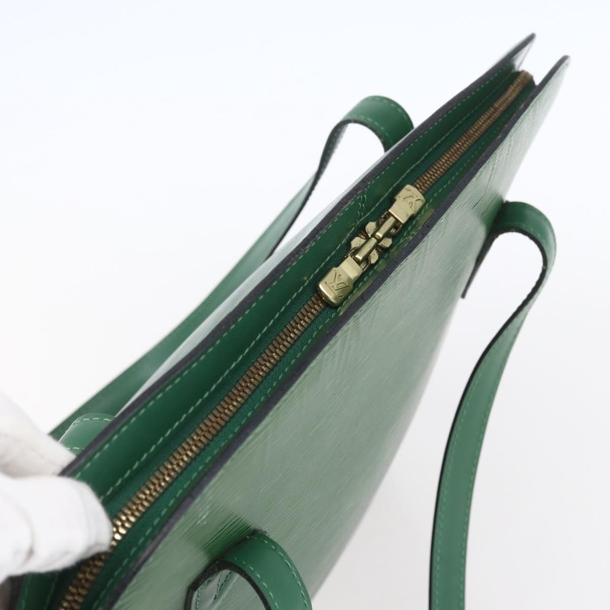 Louis Vuitton Lussac Handbag Epi Leather, GREEN, LEATHER, Shoulder bag