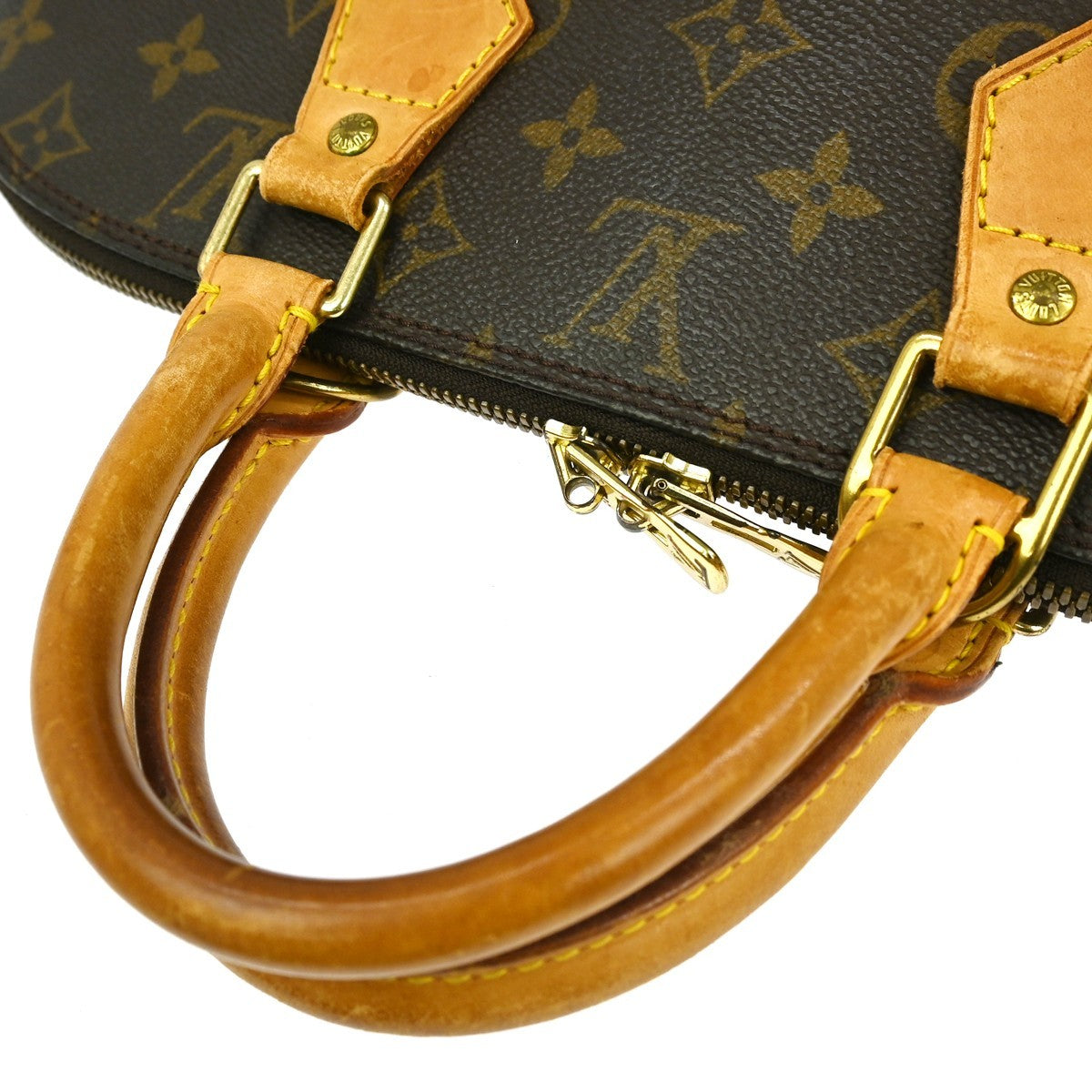 Louis Vuitton Alma Handbag Monogram Canvas, BROWN, CANVAS, Handbag