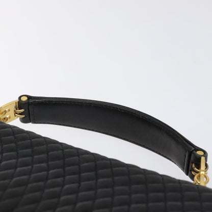 Bally Vintage Flap Handbag Quilted Leather, BLACK, LEATHER, Handbag