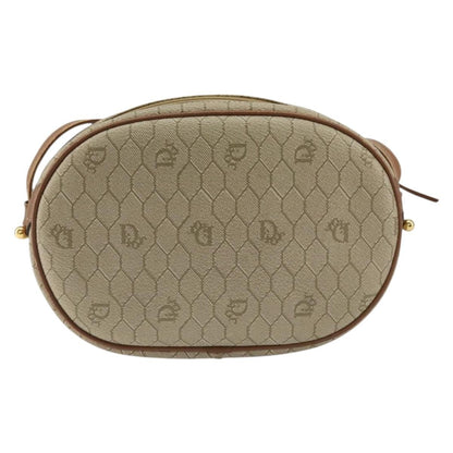 Christian Dior Vintage Honeycomb Shoulder Bag Canvas, BEIGE, CANVAS, Shoulder bag