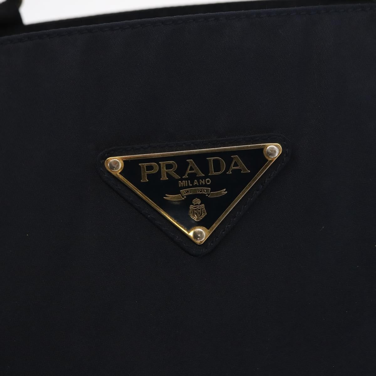 Prada Metal Handles Tote Tessuto, NAVY, NYLON, Tote bag