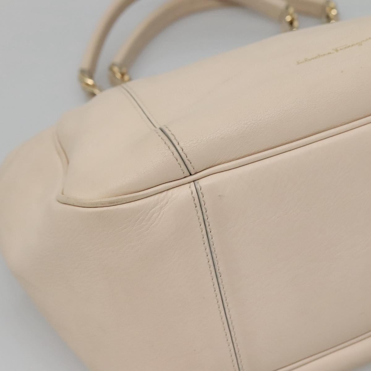 Salvatore Ferragamo Melinda Tote Leather, BEIGE, LEATHER, Tote bag