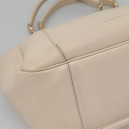 Salvatore Ferragamo Melinda Tote Leather, BEIGE, LEATHER, Tote bag