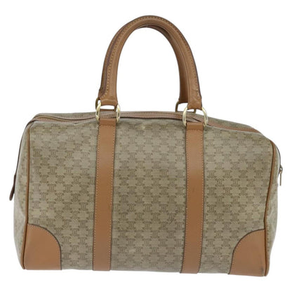 Celine Vintage Macadam Boston bag Canvas, BEIGE, CANVAS, Travel bag