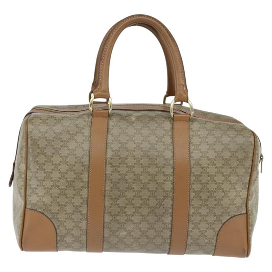 Celine Vintage Macadam Boston bag Canvas, BEIGE, CANVAS, Travel bag