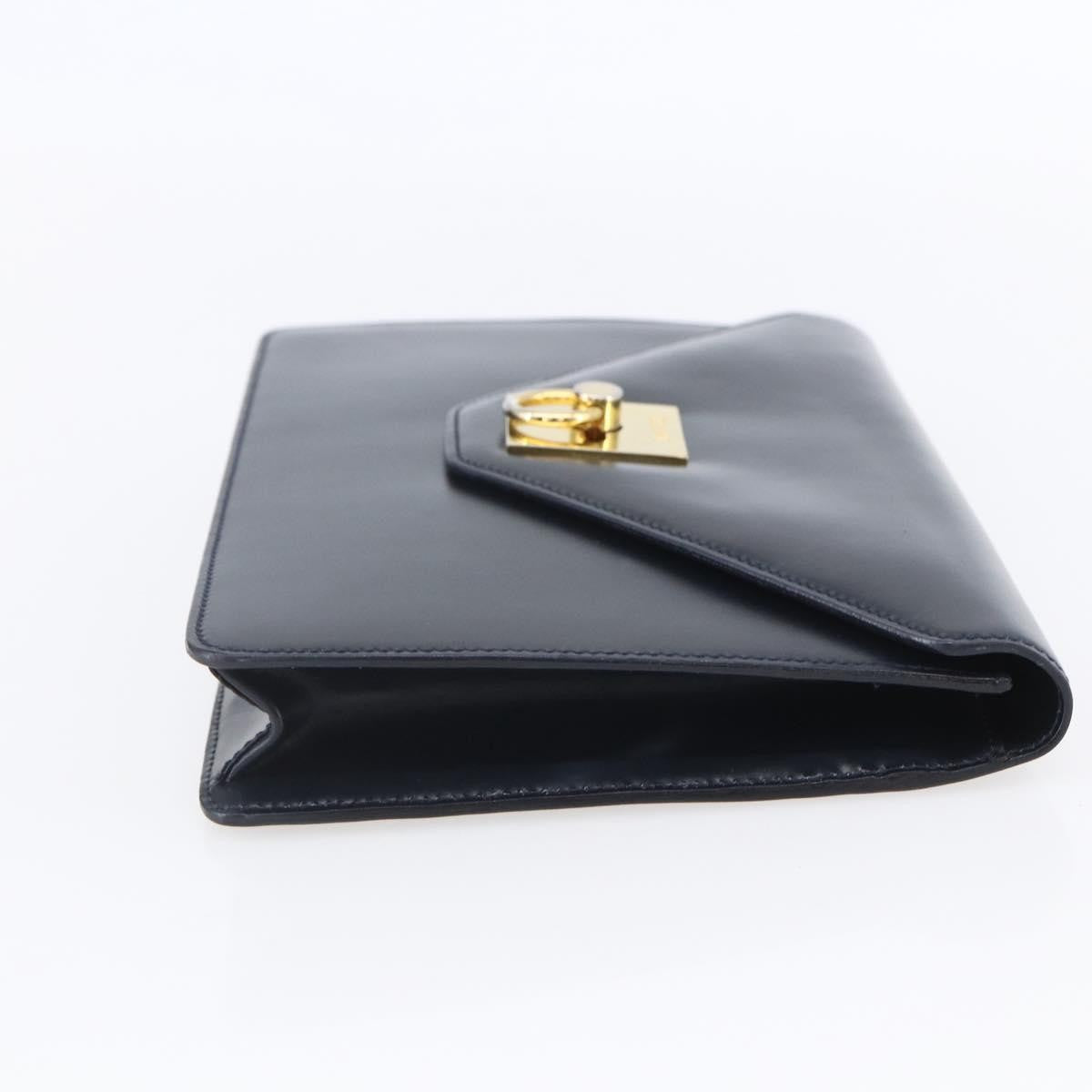 Celine Clutch Bag Leather, NAVY, LEATHER, Clutche & pouche
