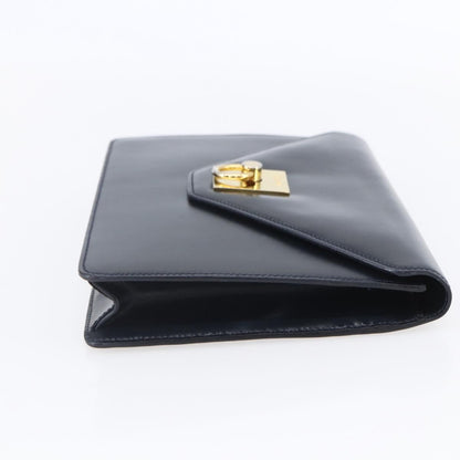 Celine Clutch Bag Leather, NAVY, LEATHER, Clutche & pouche