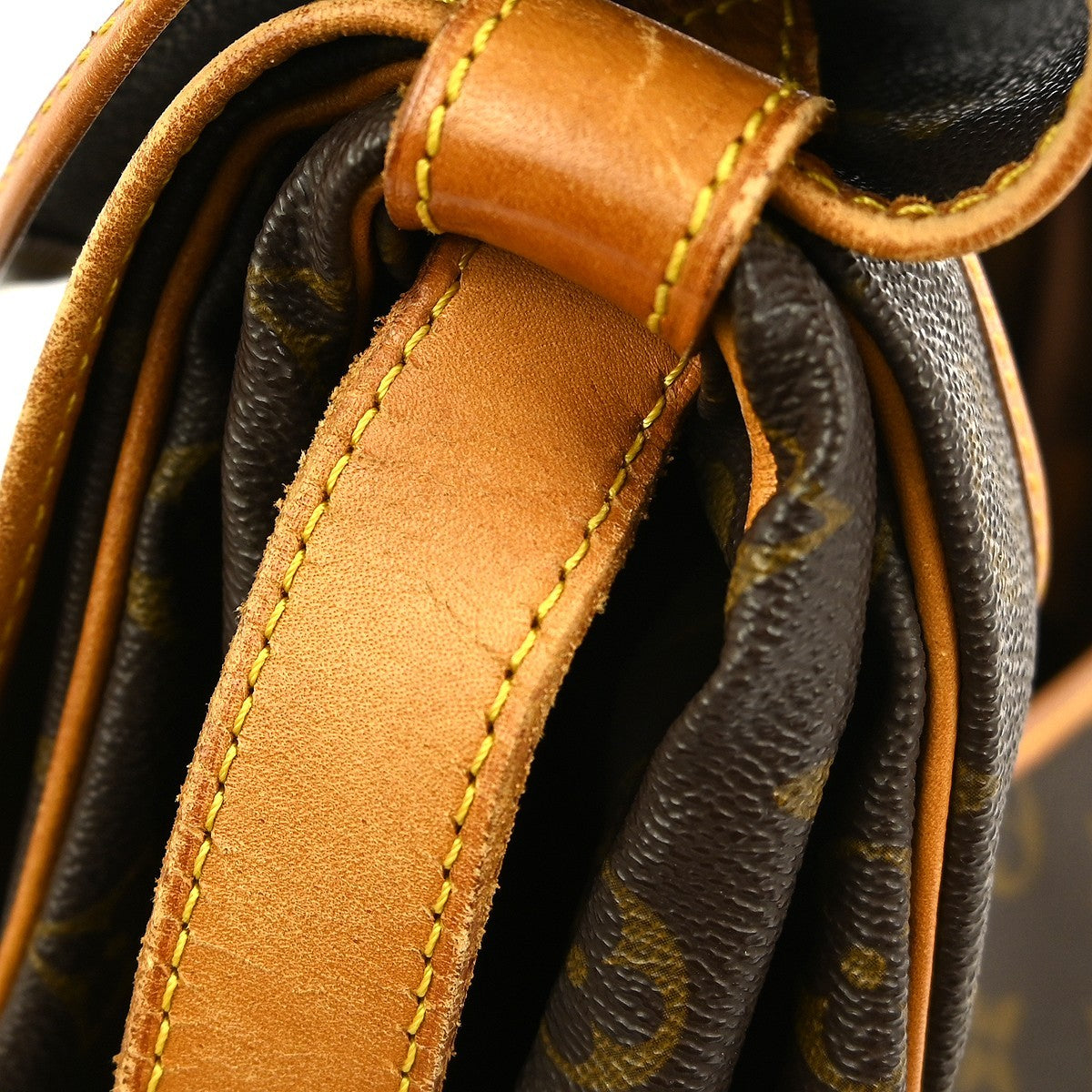 Louis Vuitton Saumur Handbag Monogram Canvas, BROWN, CANVAS, Shoulder bag