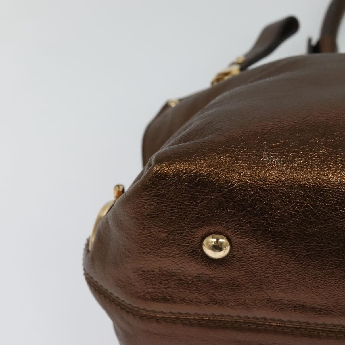 Salvatore Ferragamo Sofia Satchel Leather, GOLD, LEATHER, Handbag