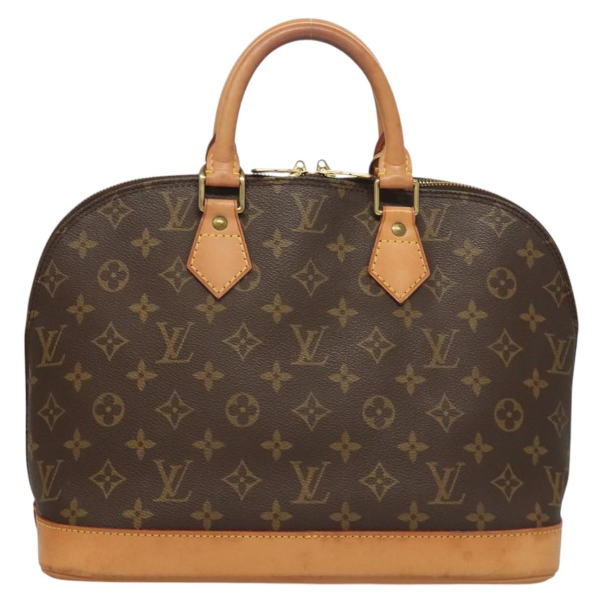Louis Vuitton Alma Handbag Monogram Canvas, BROWN, CANVAS, Handbag