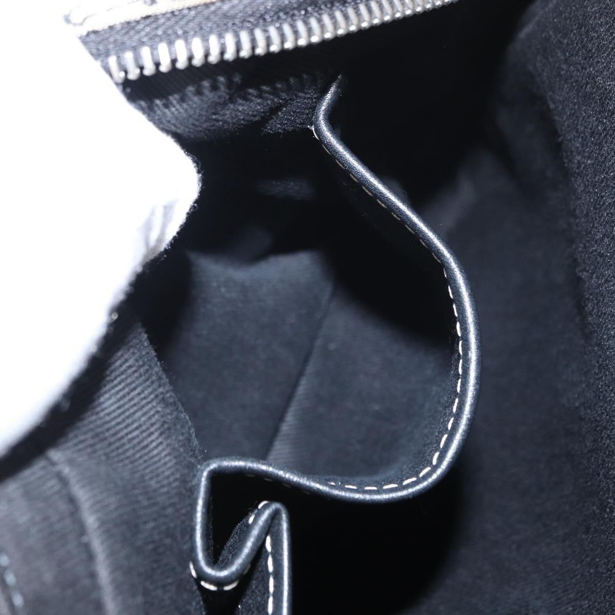 Celine Vintage Macadam Shoulder Bag Canvas and Leather, GRAY, CANVAS, Shoulder bag