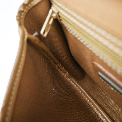 Christian Dior Vintage Honeycomb Shoulder Bag Canvas and Leather, BROWN, PVC, Shoulder bag