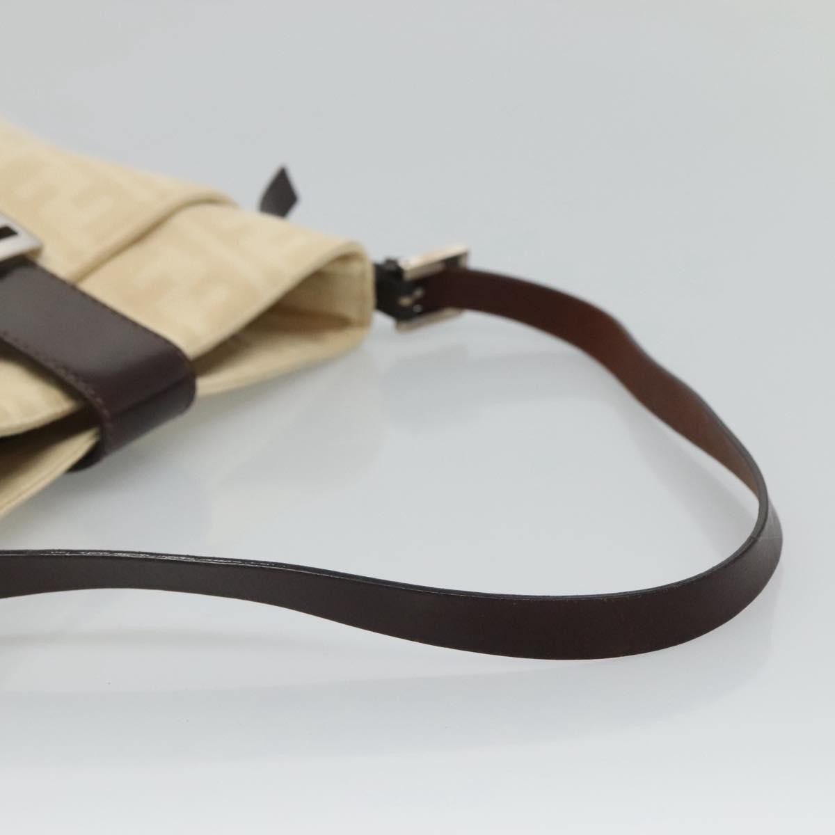 Fendi Vintage FF Belted Hobo Canvas, BEIGE, CANVAS, Shoulder bag