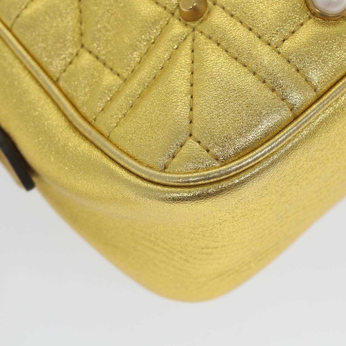 Gucci Pearly GG Marmont Shoulder Bag Embellished Matelasse Leather, GOLD, LEATHER, Shoulder bag