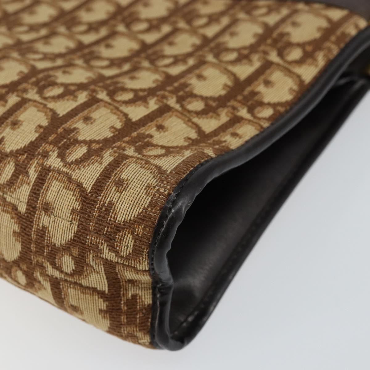 Christian Dior Vintage Trotter Shoulder Bag Canvas, BROWN, CANVAS, Shoulder bag