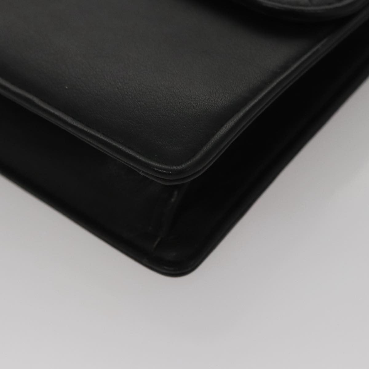 Celine Chain Shoulder Bag Leather, BLACK, LEATHER, Shoulder bag