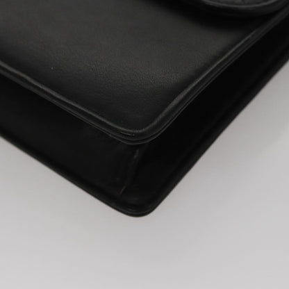 Celine Chain Shoulder Bag Leather, BLACK, LEATHER, Shoulder bag