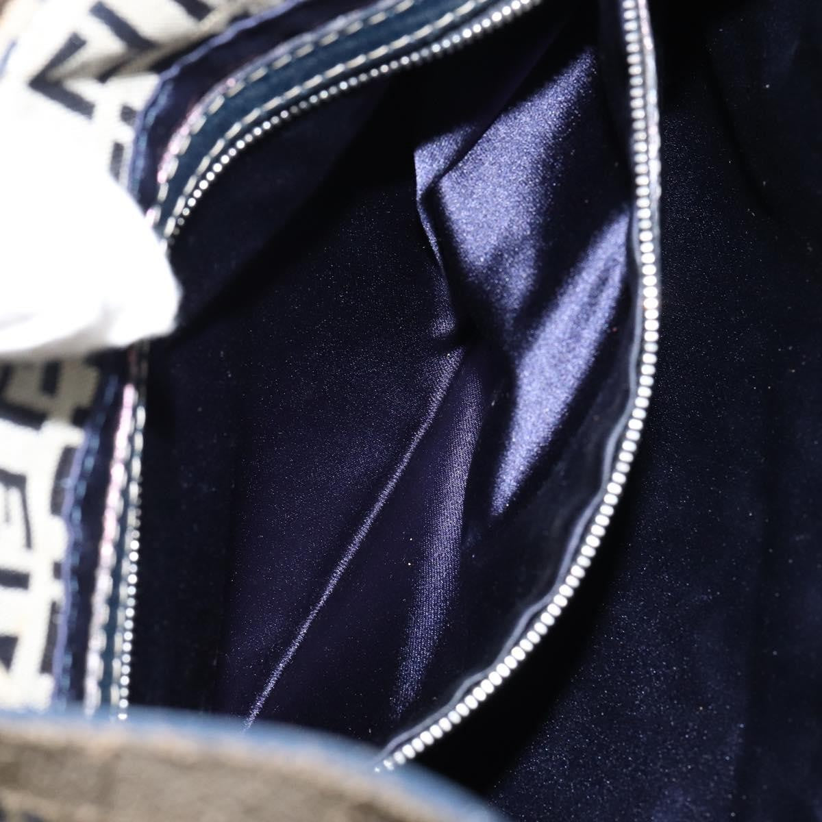 Fendi Vintage Hobo Zucchino Canvas, NAVY, CANVAS, Shoulder bag