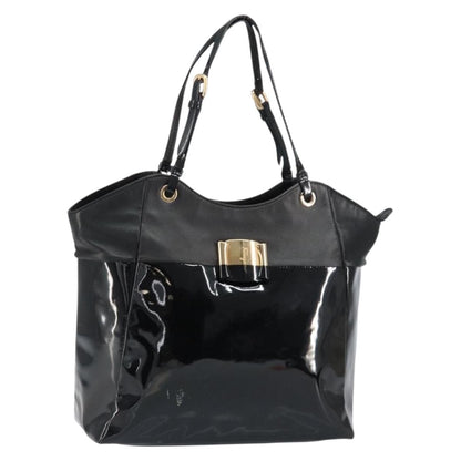 Salvatore Ferragamo Vala tote Patent Leather, BLACK, PATENT_LEATHER, Tote bag