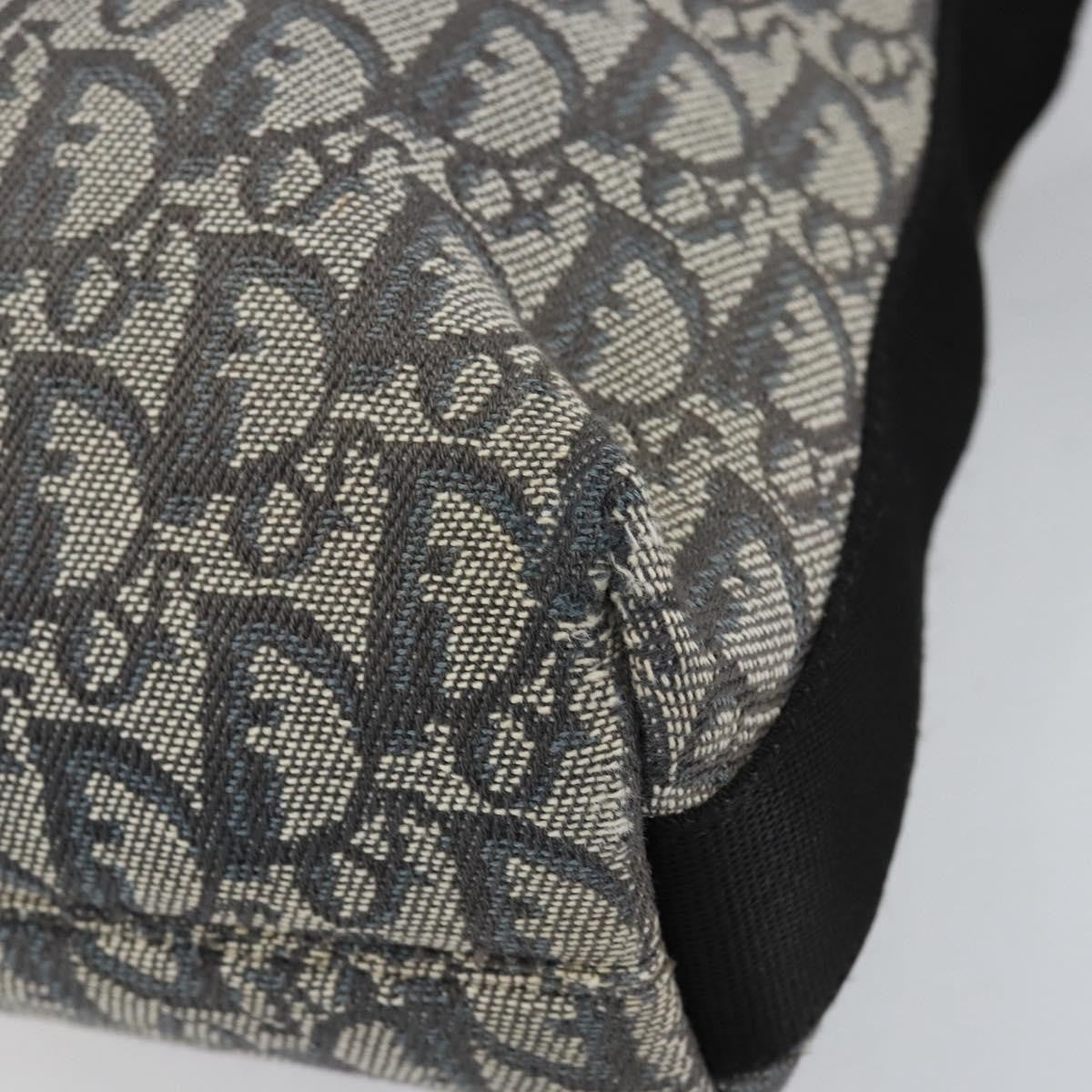 Christian Dior Vintage Trotter Shoulder Bag Canvas, NAVY, CANVAS, Shoulder bag