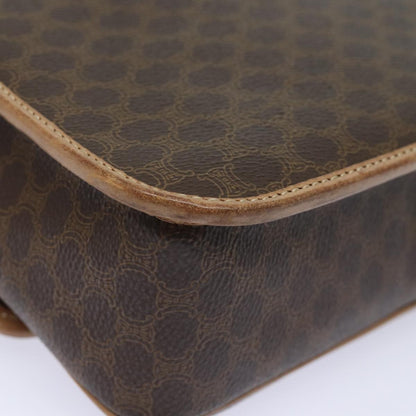 Celine Macadam Shoulder Bag PVC Leather, BROWN, CANVAS, Shoulder bag