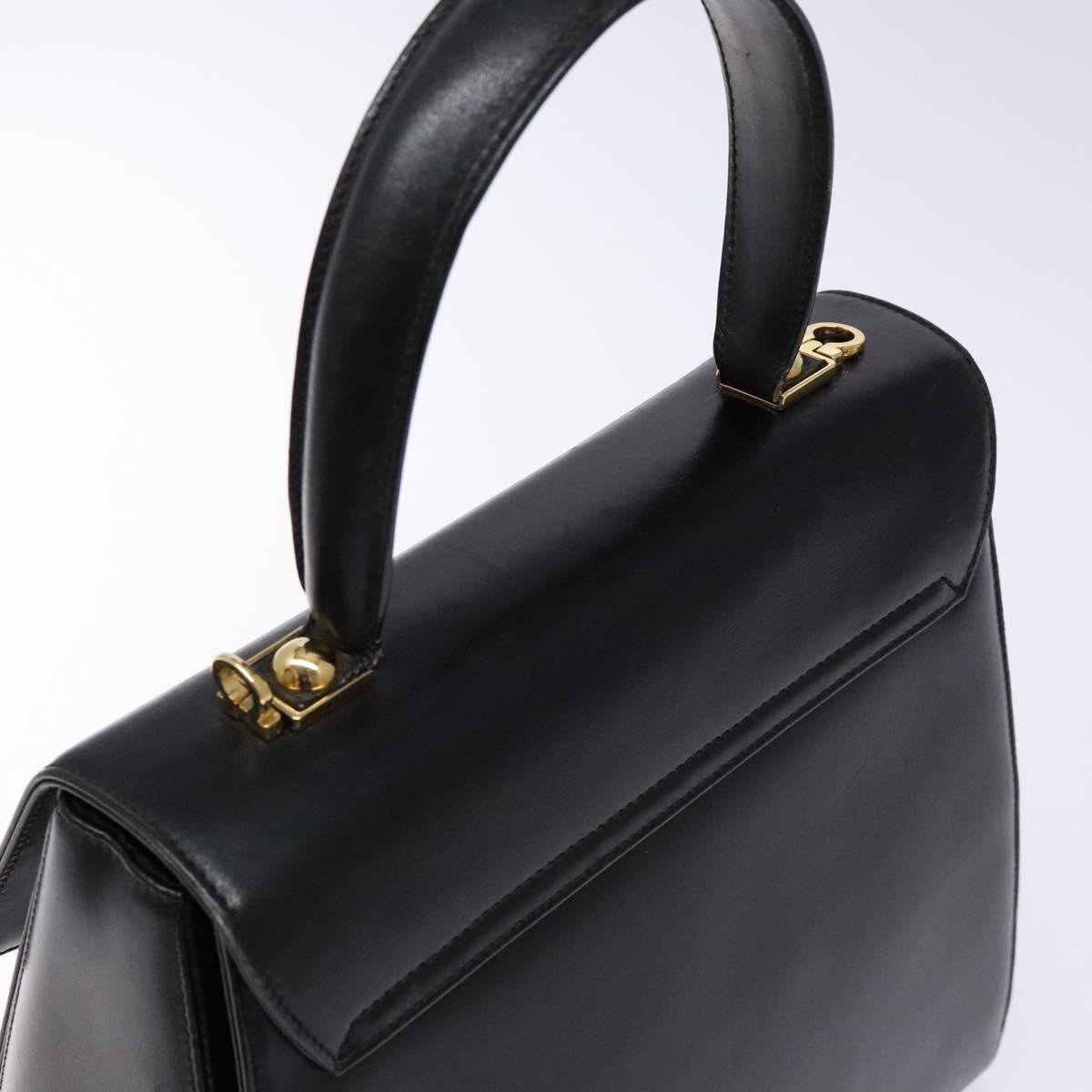 Salvatore Ferragamo Gancini Convertible Top Handle Bag Leather, BLACK, LEATHER, Handbag