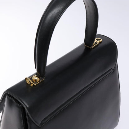 Salvatore Ferragamo Gancini Convertible Top Handle Bag Leather, BLACK, LEATHER, Handbag