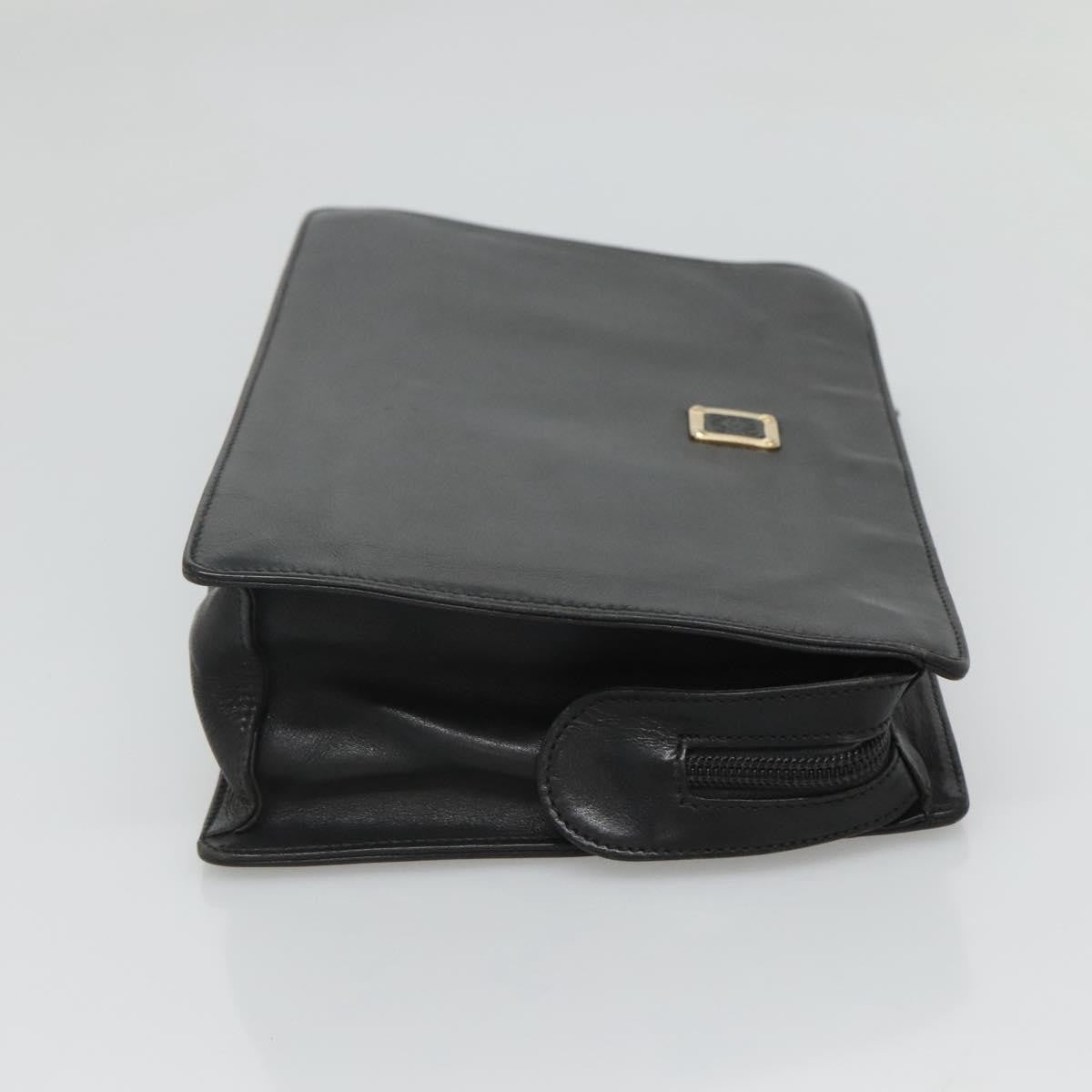 Loewe Anagram Clutch Bag Leather, BLACK, LEATHER, Clutche & pouche