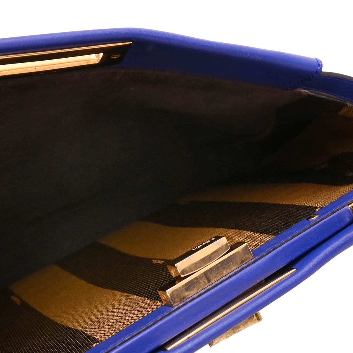 Fendi Peekaboo Bag Soft Leather, BLUE, LEATHER, Handbag