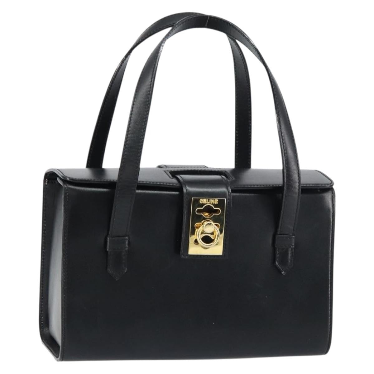 Celine Handbag Leather, BLACK, LEATHER, Handbag