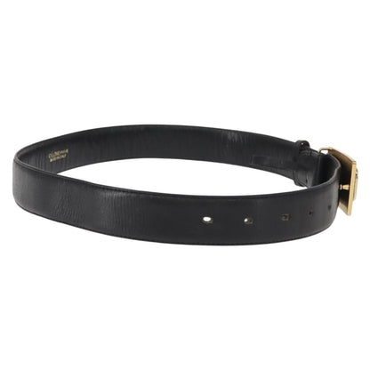 Celine Belt Leather with Metal, BLACK, LEATHER, Belts